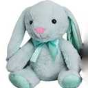 Holiday Home 12" Blue Bunny Plush, 12 in