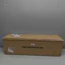 Snow Flocked Christmas Tree Pre-Lit with Warm Lights, White Frosted Pencil Noble Fir, Lighted Slim Artificial Xmas Tree Metal Stand, Premium Holiday Decoration UL Listed 4FT