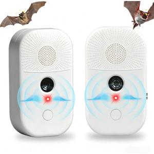 2026 Ultrasonic Bat Repellent Plug-in,Bat Deterrent Devices Indoor with Adjustable Frequency, Effective Bats Repeller Exclusion Keep Away Attic,Ceiling,Garage,Warehouse,Barn,Humanely Repel Bats,2 Pack