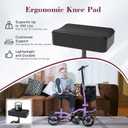Lightweight Knee Scooter Crutch Alternative, Foldable & Adjustable Knee Scooter for Adults for Foot Surgery, Steerable Knee Walker with Detachable Basket, Includes DIY Stickers-Cream Purple