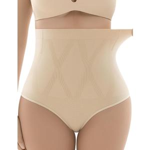 KAWERI Shapewear for Women Tummy Control Seamless Underwear Panties High Waist Body Shaper Cotton Spanks Girdle Under Dress, Size XL/2XL