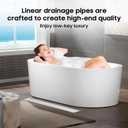 DLONE® Linear Shower Drain - 24 Inch Brushed Nickel, with Tile Insert Panel