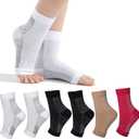 Neuropathy Socks for Women, 6Pairs Soothe Compression Socks for Neuropathy Pain, Ankle Brace Plantar Fasciitis Swelling Relief (L/XL)