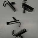 2pcs Dual Over Door Hooks Stainless Steel Bathroom Towel Hanger for Doors Space-Saving Design for Living Room and Bathroom Organization (Black)