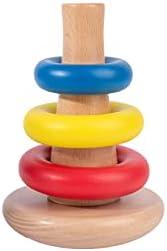 Adena Montessori Baby Toys for 6-12months Rocking Stacker Designed for Toddlers
