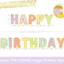 Happy Birthday Banner - 9ft Pre-Strung Happy Birthday Sign for Women, Men, Girls, Boys - No DIY Birthday Decorations & Party Supplies(Macaron)