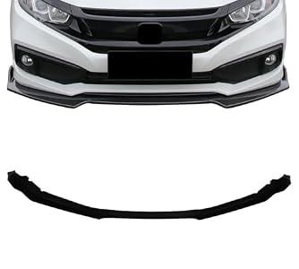SCITOO Plastic Front Lip Spoiler Fits for 2016-2020 for Honda for Civic Matte Black Front Bumper Lip