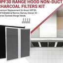 2 Pack HPF30 Range Hood Non-Duct Charcoal Filters Kit, Premium Replacement for Broan HPF30, S97020466 & Mantra/Osmos/Glacier XC Series Ductless Range Hoods, High-Efficiency Activated Carbon Filtration