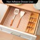 Cooyes Shelf Liner for Kitchen Cabinets Non-Adhesive Waterproof Drawer Liner Durable EVA Material Easy-to-Cut Shelf Paper for Refrigerator, Cupboard, Dresser with Modern Pattern (17.7"W x 78.7"L)