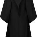 Harry Potter Adult House Robe Official Hogwarts House Costume with Embroidered Crest, Color Lining & Wand Pocket (Black, L)