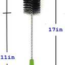 Long Bottle Brush, 17 in Bendable Cleaner Brushes for Cleaning Neck Beer Bottles, Wine, Baby Bottles, Water Bottles, Tumblers, Flask, Bird Feeder, Vase, Pipes and Brewing Supplies Black/1Pack