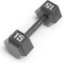 Marcy 15lb Cast Iron Hex Dumbbell, Single, IV-2015
