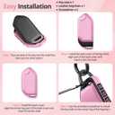 for Kia Key Fob Cover Accessories- Matte TPU Key Fob Cover with Leather Keychain for Telluride，Carnival,K5 gt line，K5，Forte，K4，Sorento，Sportage and More.