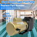 W3SP2610X15 Super Pool Pump 1.5 HP 115/230V 1.5'' Single Speed Replacement for Hayward, SP2610X15 for Inground Swimming Pools and Spas