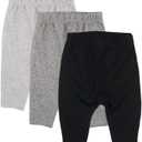 Unisex-Baby Multipack Harem Pants Roomy Fit Pull on Bottoms 100% Organic Cotton for Baby Boys, Girls, 6-9M