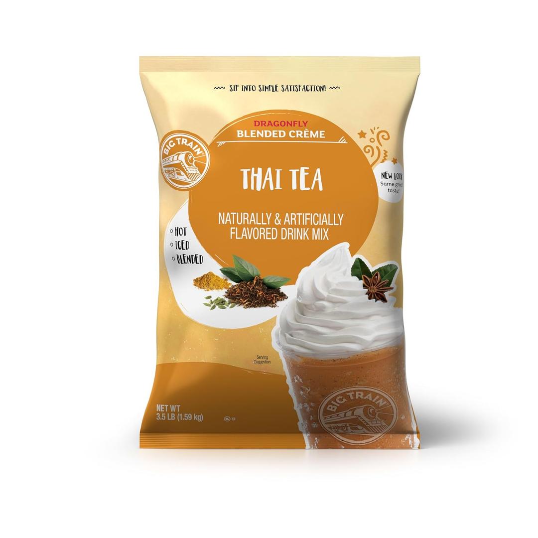 Big Train Dragonfly Thai Tea Blended Crme Beverage Mix, 3.5 Pound (Pack of 1) (EXP 01/26/27)