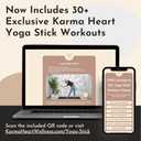 Natural Bamboo Yoga Stick (5ft): Stretch Bar with Super Sturdy Rubber Ends - Versatile Exercise Stick & Yoga Bar for Yoga, Stretching & Posture with Unlimited Access to Video Exercises