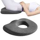 Bed Sore Cushions For Butt, Bedsore Pressure Relief Pillow for Sleeping and Sitting, Donut Pillow Cushion for Bed Sores on Buttocks, O Shaped Opening Tailbone Pillow, Butt Pillows For Sitting Tailbone (Grey)