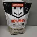 Muscle Milk 100% Whey Protein Powder, Vanilla, 5 Pound, 68 Servings, 25g Protein, 2g Sugar, Low in Fat, NSF Certified for Sport, Energizing Snack, Workout Recovery, Best By: May 22, 2025