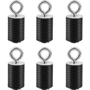 UTV Bed Tie Down Anchors, General Tie Down Anchor Set of 6, Compatible with Polaris Ranger/General 500 700 800 900 1000 (Up to 2021), 2" Long Anchors, Black