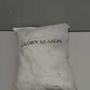 Retro Farmhouse Ruffle Round Tablecloth Cotton Flounces Trim Washable Table Cover White Tablecloths for Rectangle Table Baby Shower Kitchen Party Wedding Decor,70'' Round