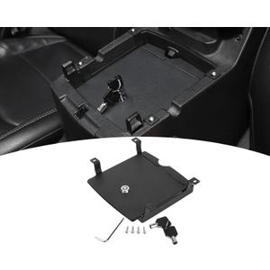 for Jeep JL Center Console Storage Safe Box with Key Lock for Jeep Wrangler JL JLU 2018+ for Gladiator JT 2020+ Black Interior Accessories