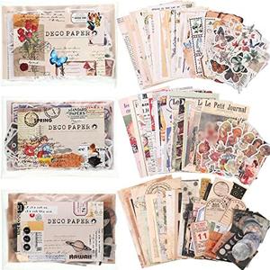 Containlol 600 Pcs Vintage Scrapbook Stickers for Junk Journal Antique Scrapbooking Supplies Aesthetic Decorative Washi Paper Stickers Kit for Bullet Journaling DIY Planner Cottagecore Collage Album