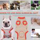 Uadonile Dog Recovery Suit for Female Male, Medium Surgical Onesie After Surgery, Anti-Licking Neuter Spay, Rainbow, M