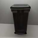 IRIS USA Dog Food Storage Container 58 lbs, Attachable Wheels, for Dog Cat Birds and other Pets, Food Storage Bin, Keep Fresh, Easy Mobility, BPA Free - Made in the USA, Black (Smoke)