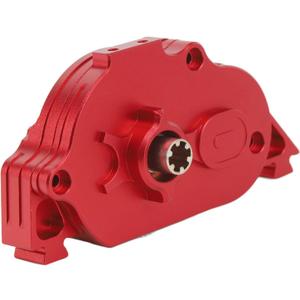 RC Cover Aluminum Alloy Box Housing with Gear Wheel and Pinion for ARRMA SENTON Granite Typhon 1/10 RC Car (Red)