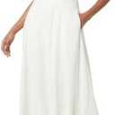 The Drop Womens Carlota Strapless Linen Maxi Dress L