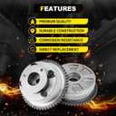 24350-2E700 24370-2E020 Intake & Exhaust Timing Camshaft Sprocket CVVT Gear Compatible with Hyundai Elantra Kona Veloster 2017-2021, Kia Forte Soul Seltos 2.0L 2017-2022
