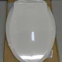 Elongated Toilet Seat with Built in Potty Training Seat, Potty Training Toilet Seat for Toddlers, Magnetic Kids Seat and Cover, Slow Close and Never Loosen, Fits both Adult and Child, White, 19"