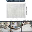 Lahome Blue Rugs for Living Room, 8x10 Distressed Light Blue Area Rugs for Bedroom, Stain Resistant Large Carpets for Dining Room, Soft Non Slip Floor Mat for Kids Room