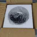 1-Light Plug in Pendant Glass Hanging Light, Industrial Mini Pendant Lighting with Glass Shade, Adjustable Farmhouse Hanging Lamp with Plug in Cord, Black Pendant Lighting for Kitchen Island (Round)