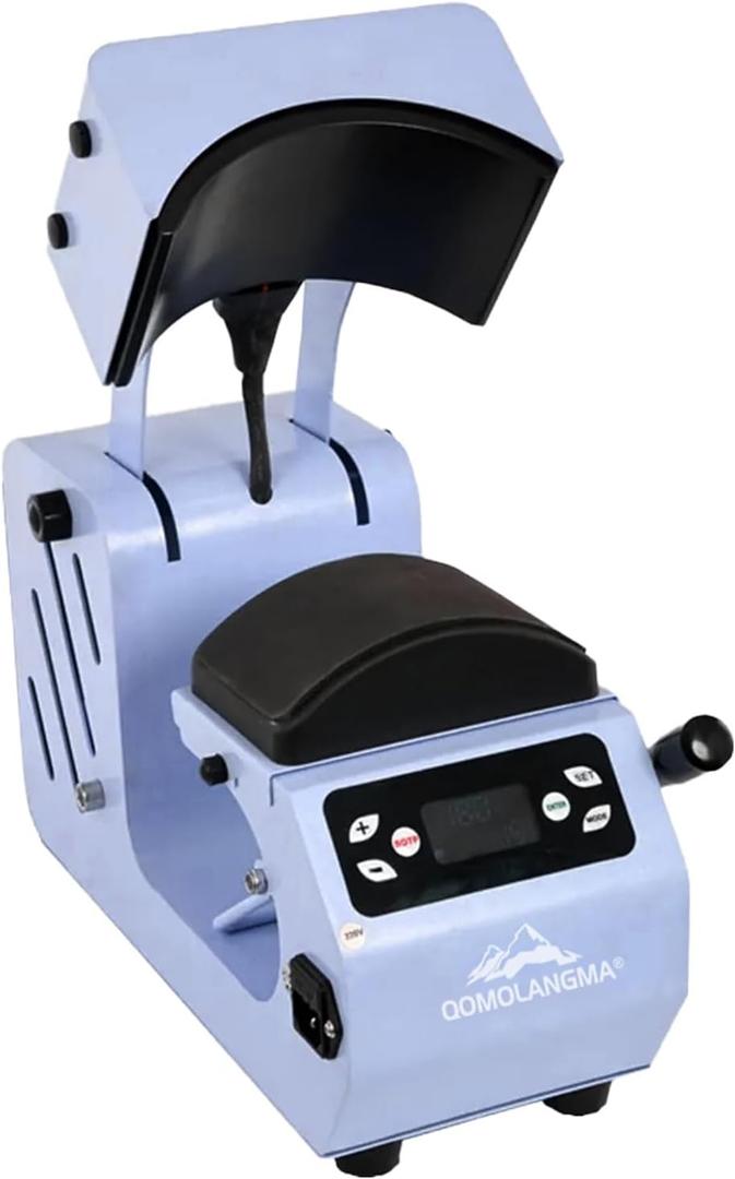 Auto Cap Press Machine 2 in 1 Automatic Cap Hat Heat Press Machine with 2pcs Interchangeable Platens for Hat Press Cap Iron On Press Sublimation Printing
