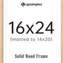 upsimples 16x24 Picture Frame Solid Wooden, Nursery Decor, 1Pack Natural