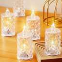 24 Pack Battery Powered Flameless LED Tea Lights Candles | Over 200 hours of Battery Life Table Centerpiece for Diwali, Halloween, Christmas, Anniversaries