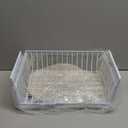 Tebery 4 Pack White Under Shelf Wire Basket Hanging Storage Baskets, Under Cabinet Add-on Storage Racks Slide-in Baskets Organizer for Kitchen Pantry Desk Bookshelf