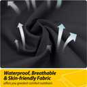 AAAAAcessories Outdoor Seat Cushions for Chairs, Waterproof, Fade-Resistant, 20" x 20" x 3", Patio Furniture Replacement Cushions, Set of 2, Charcoal Black