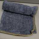 MIULEE Pack of 2 Couch Throw Pillow Covers 20x20 Inch Aqua Blue Farmhouse Decorative Pillow Covers with Stitched Edge Soft Polyester Solid Dyed Pillow Covers for Sofa Bed Living Room. (Dark Grey Blue)