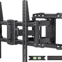 USX STAR UL Listed Full Motion TV Wall Mount Bracket for Most 37-90 inch TVs, Swivel Tilt Extension Level TV Mount, Max VESA 600x400mm, Holds up to 132lbs & 16" Wood Studs with Hole Drilling Template