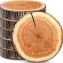 Unittype 6 Pcs Round Throw Pillow Wood Decorative Soft Circle Seating Tree Stump Pillow Floor Cushion Natural Wood Cushion 3D Digital Printing Forest Decor for Bedroom Living Room (Realistic)