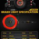 Bronco Spare Tire Brake Light for Ford Bronco 2021 2022 2023 2024 2/4 Doors Third Brake Light Plug & Play 3-Side Wheel Light LED Ring Ford Bronco Accessories