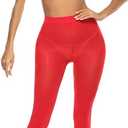 MANZI Tights for Women Solid Color Pantyhose Colored Semi Opaque Footed Tights Soft Stretch High Waist Stockings 70 Denier (Small-Medium)