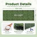 Artificial Boxwood Backdrop Roll: 40"x120" (33.5 sqft) UV-Anti Greenery Faux Grass Hedge for Indoor Outdoor Green Wall Decor, Patio Privacy Screen, Garden Fence Covering