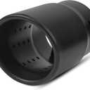 Vurkcy Adjustable 2.0"-2.5" Inlet Diesel Exhaust Tip, 3.5" Outlet, 6" Overall Length Double Wall Stainless Steel Tail Pipe fit for 2.0"/ 2.25"/2.5" OD Tailpipe, Bolt-On, Black