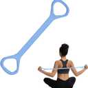 Figure 8 Fitness Resistance Band, Exercise Resistance Bands for Women, Resistance Bands with Handles for Arms, Back, Shoulders, Legs and HIPS Working Out (Blue)