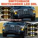 Higher Power Led Fog Lights DRL For 2022-2025 2026 Toyota Tundra Accessories Daytime Running Lights flood Beam with Sequential Turn Signal DRL (Amber Fog)