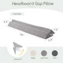 HIGOGOGO Full Size Wedge Pillow for Headboard Gap - Multi Functional Mattress Wedge Bed Gap Filler Close The Gap (0-7") Between Your Mattress and Headboard or Wall (Light Grey 54"x11"x9"), Large Full